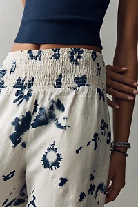 Reese Linen Blend Pull-On Barrel Pants by Pilcro