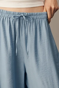 By Anthropologie Cropped Lace-Hem Pants