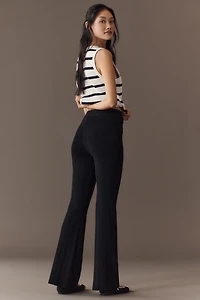 Endless Rose Shank Button Knit Flare Pants