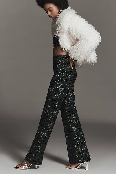 Endless Rose Sequin High-Rise Wide-Leg Pants