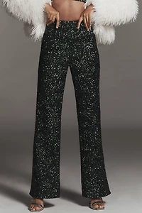 Endless Rose Sequin High-Rise Wide-Leg Pants
