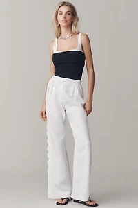 Shona Joy Birdie Linen Blend Scallop Pants