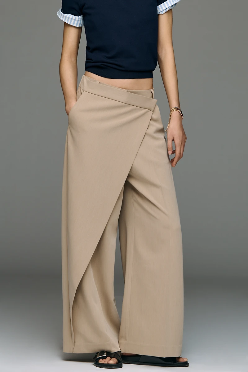 Whiteroom + Cactus Wrap-Front Trouser Pants