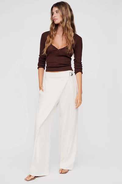 Whiteroom + Cactus Front Buckle Trousers