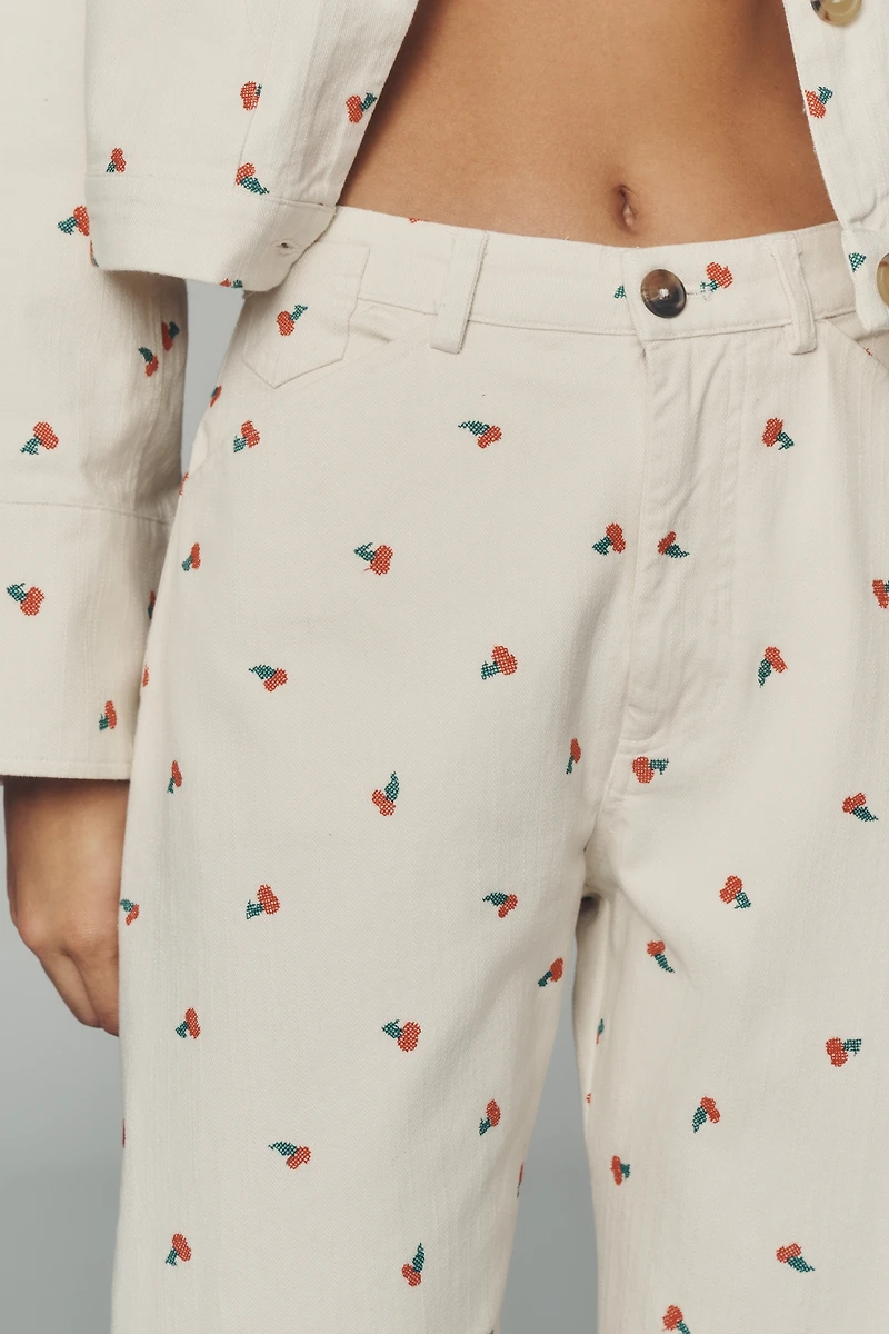 Kayden High Rise Carpenter Barrel Pants by Pilcro