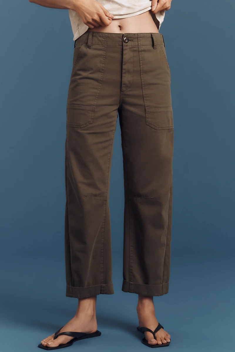 Pistola Tori Cropped Bowed Utility Pants