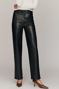 Pistola Cassie Faux Leather High-Rise Straight-Leg Pants