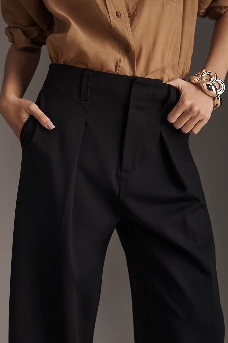 Pistola Eden High-Rise Pleated Ponte Pants