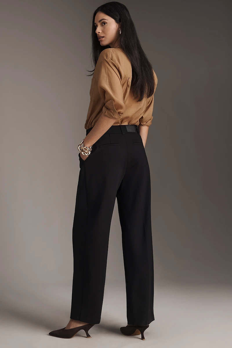Pistola Eden High-Rise Pleated Ponte Pants