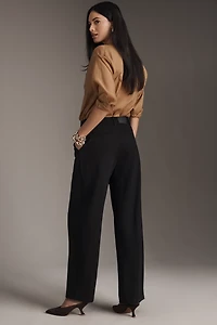 Pistola Eden High-Rise Pleated Ponte Pants