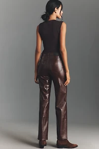 Pistola Cassie Super-High-Rise Faux-Leather Pants
