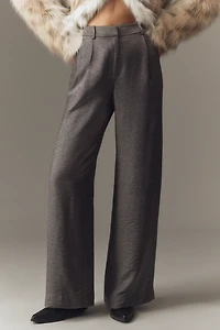 Maeve Shimmered Wide-Leg Trousers