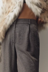 Maeve Shimmered Wide-Leg Trousers