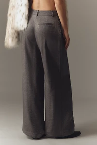 Maeve Shimmered Wide-Leg Trousers