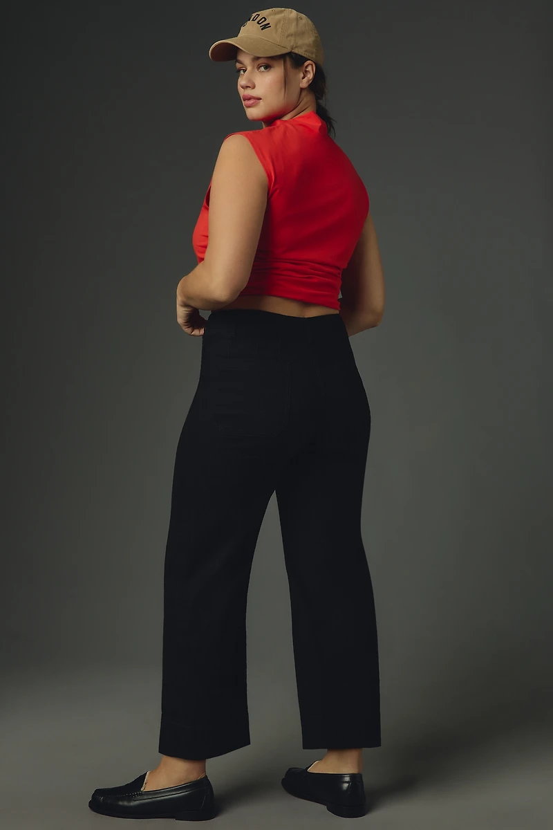 The Colette Crop Wide-Leg Pants by Maeve