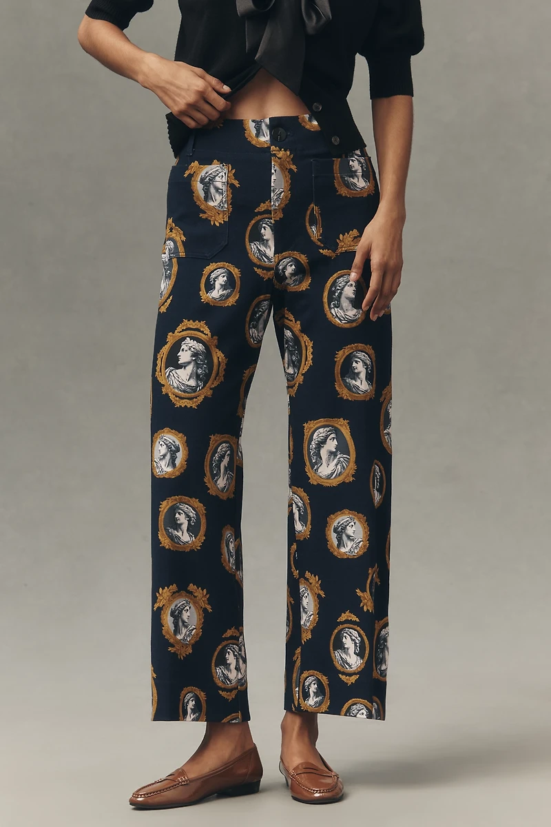 The Colette Ponte Crop Wide-Leg Pants by Maeve