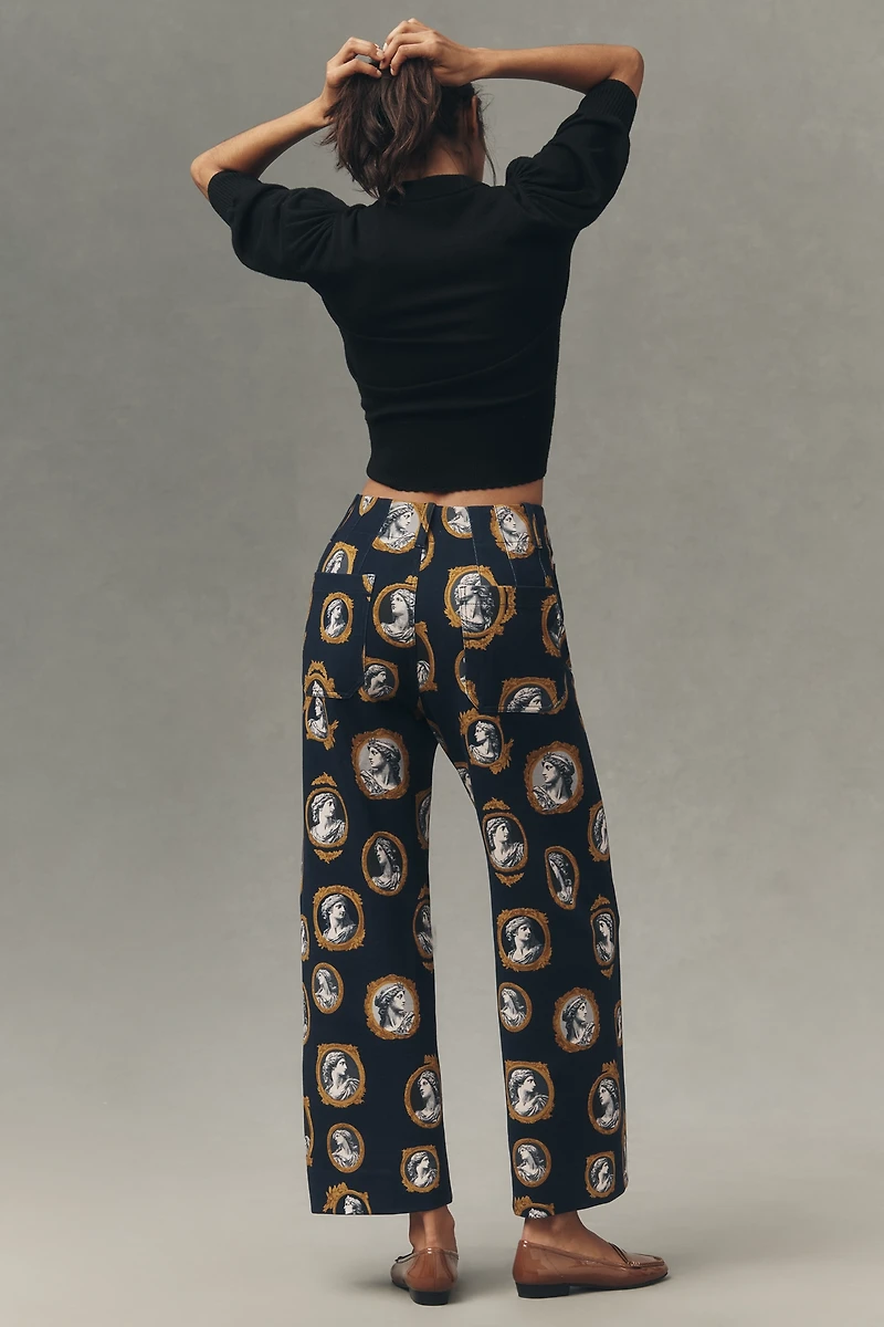 The Colette Ponte Crop Wide-Leg Pants by Maeve