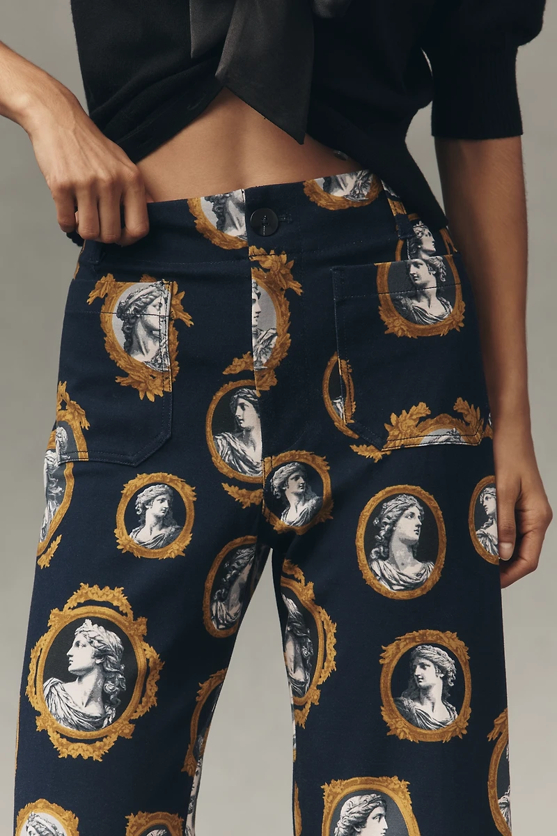 The Colette Ponte Crop Wide-Leg Pants by Maeve