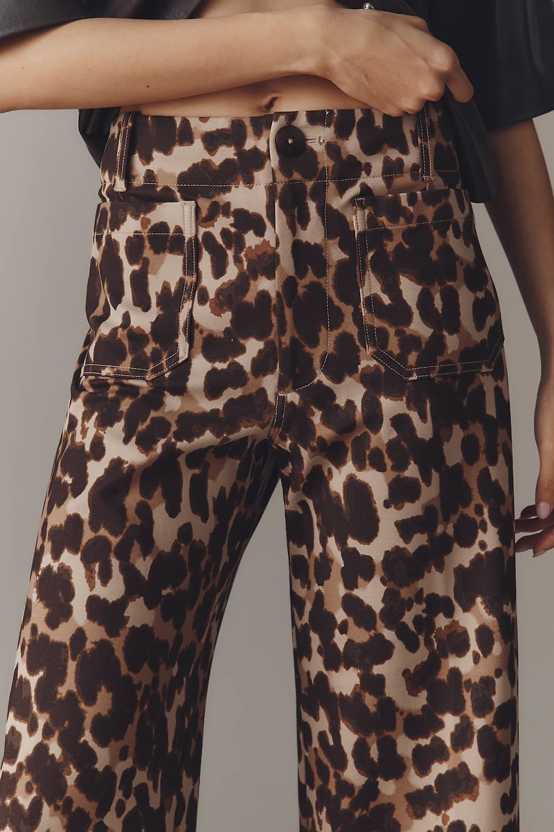 The Colette Ponte Crop Wide-Leg Pants by Maeve