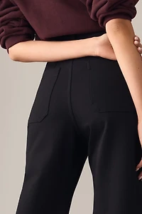The Colette Ponte Crop Wide-Leg Pants by Maeve