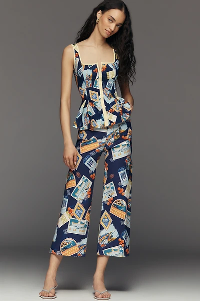 The Colette Magic Fabric Crop Wide-Leg Pants by Maeve