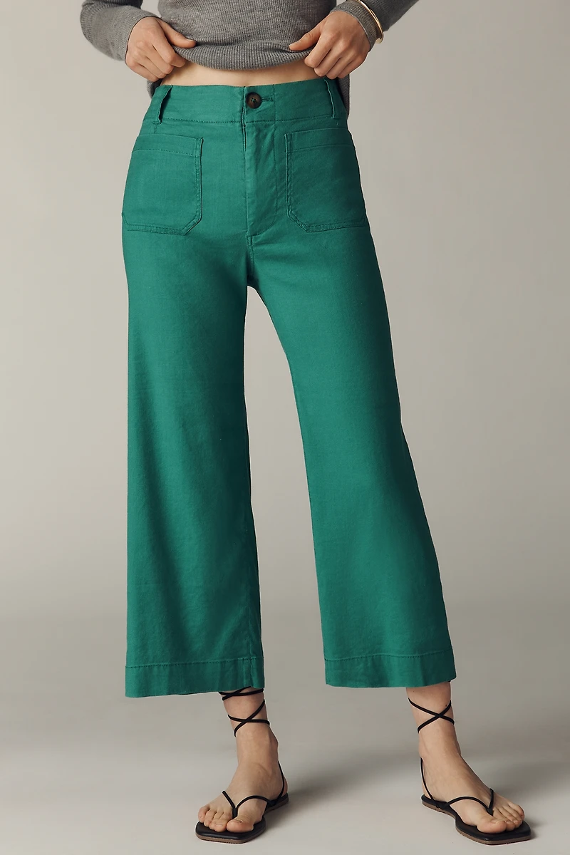 Colette European Linen Stretch Wide Leg Pants