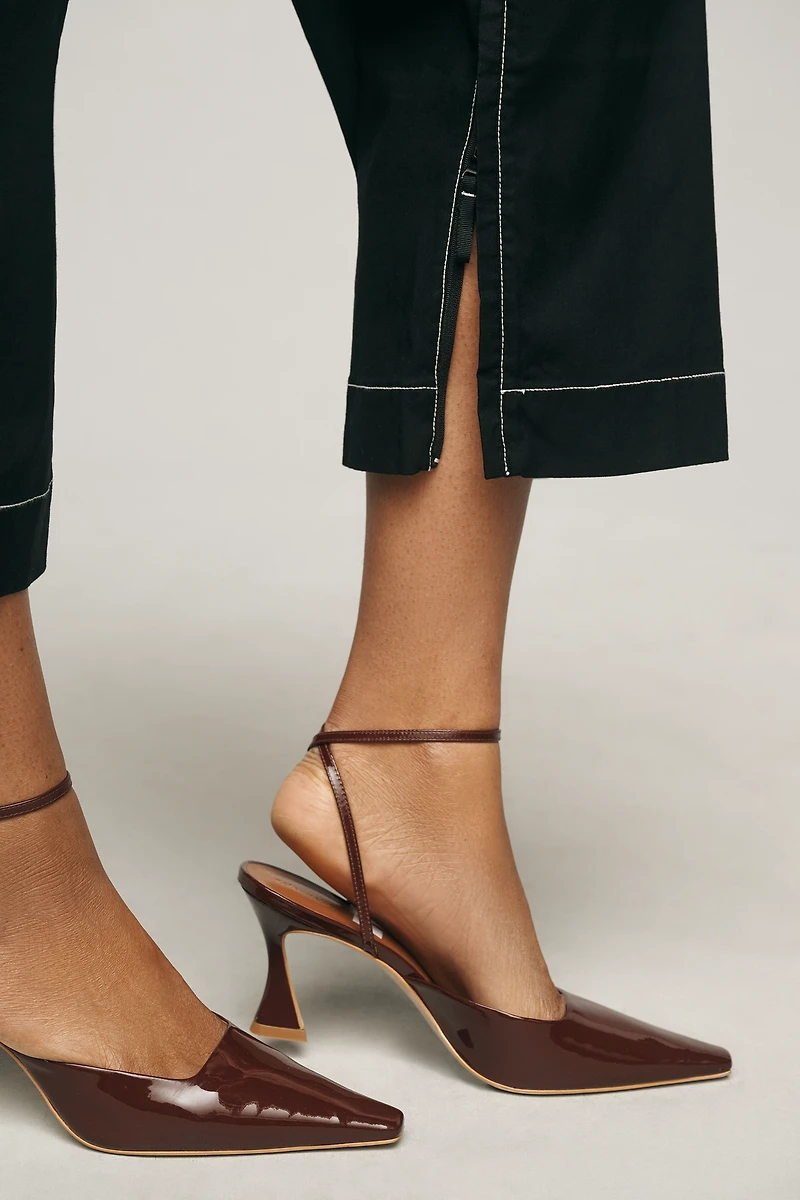 The Colette Crop Wide-Leg Pants by Maeve: Contrast-Stitch Edition