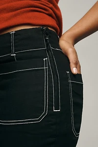 The Colette Crop Wide-Leg Pants by Maeve: Contrast-Stitch Edition
