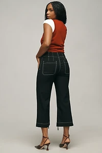 The Colette Crop Wide-Leg Pants by Maeve: Contrast-Stitch Edition