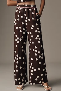 The Brooklin Printed Wide-Leg Pull-On Pants