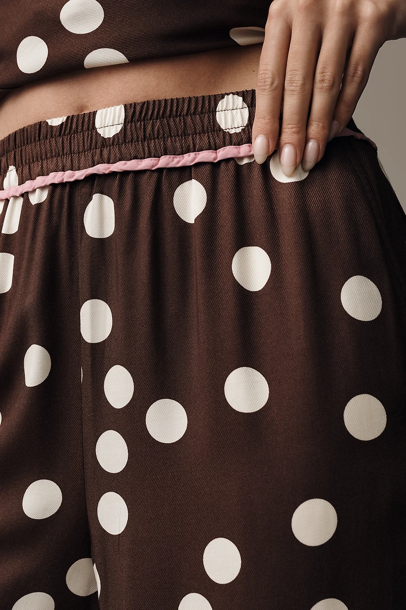 The Brooklin Printed Wide-Leg Pull-On Pants