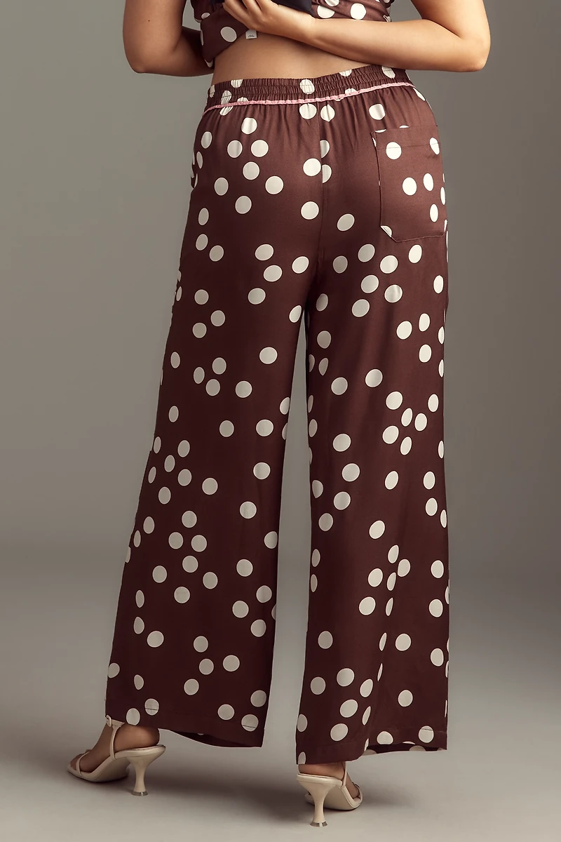 The Brooklin Printed Wide-Leg Pull-On Pants