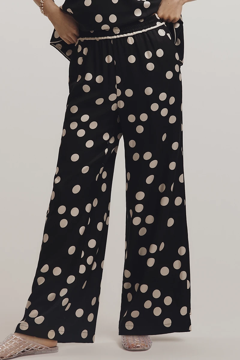 The Brooklin Printed Wide-Leg Pull-On Pants