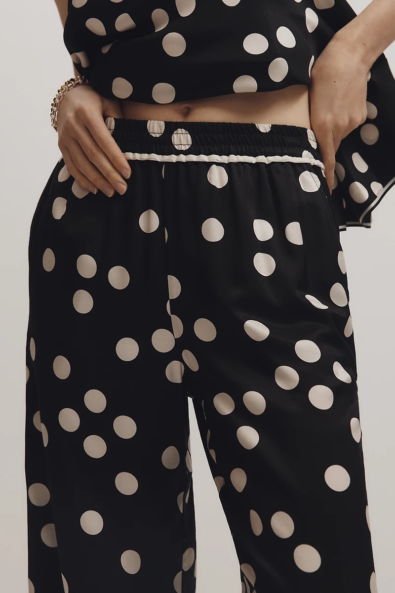 The Brooklin Printed Wide-Leg Pull-On Pants