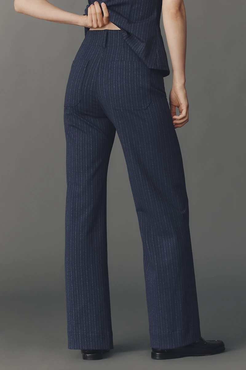 The Colette Full-Length Pinstripe Pants by Maeve