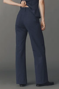 The Colette Full-Length Pinstripe Pants by Maeve