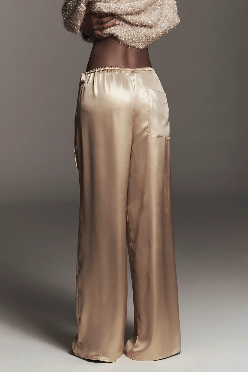 Maeve Liquid Shine Party Pull-On Pants