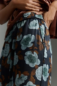 The Brooklin Printed Wide-Leg Pull-On Pants by Maeve