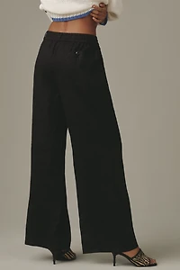 The Brooklin Linen Tie-Front Pull-On Pants by Maeve