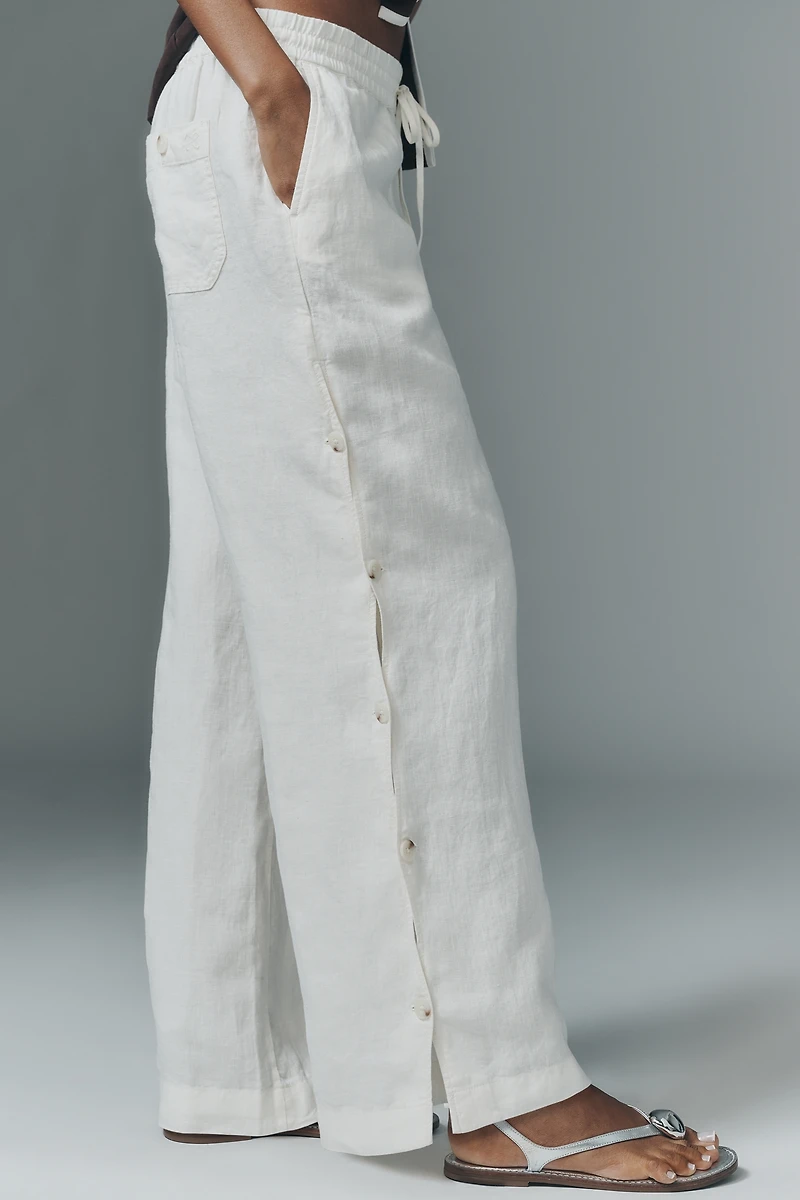 The Brooklin Wavy Linen Trousers by Maeve