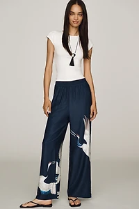 Maeve Brooklin Wide-Leg Track Pants