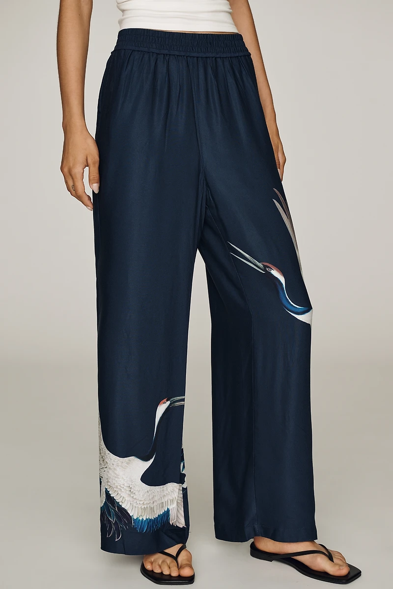 Maeve Brooklin Wide-Leg Track Pants