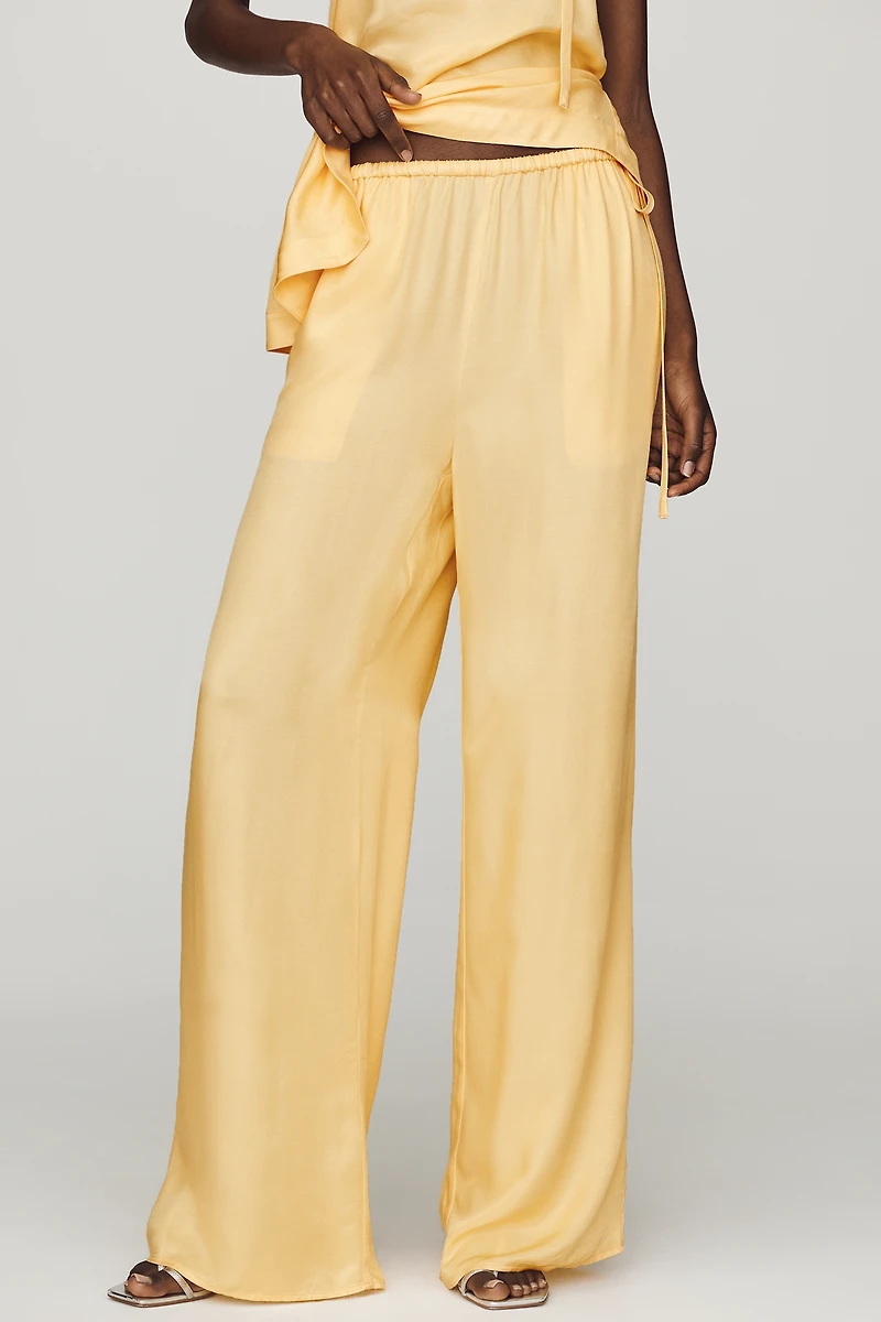 Maeve Silken Wide-Leg Pants