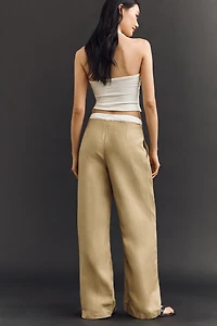 Maeve Double Waistband Pull-On Pants