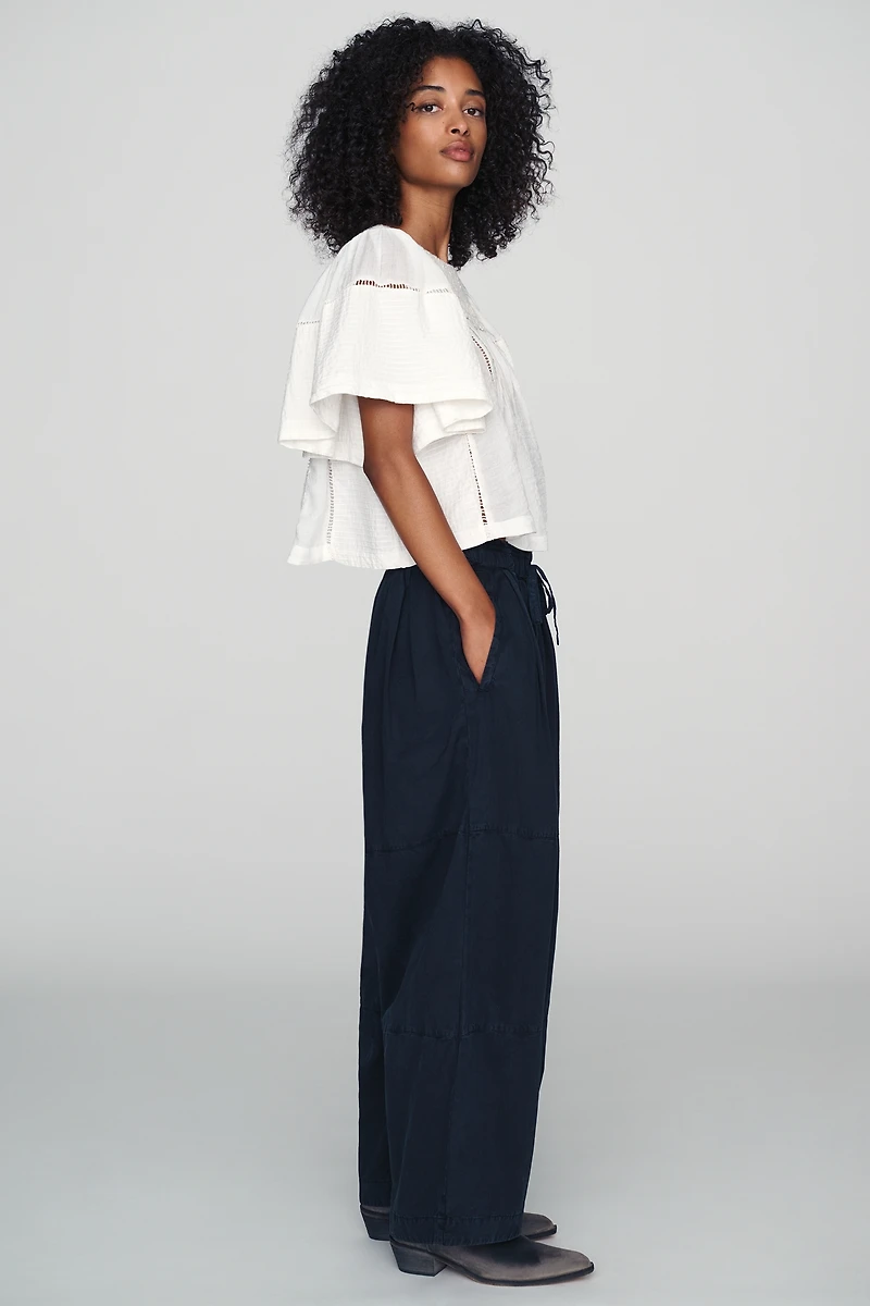By Anthropologie Tie-Front Wide-Leg Pull-On Pants