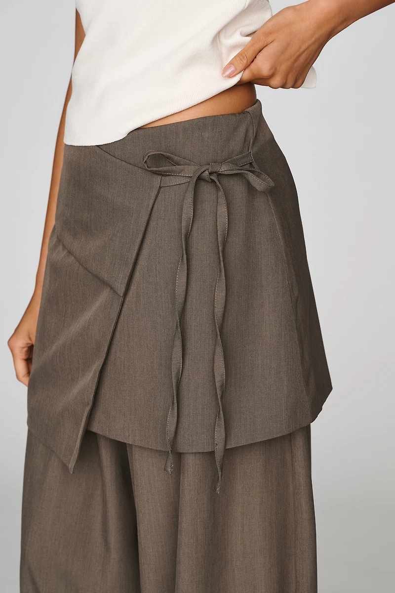 Muse Assembly Milly Wrap-Skirt Trousers