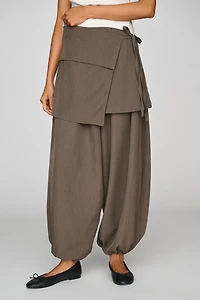 Muse Assembly Milly Wrap-Skirt Trousers