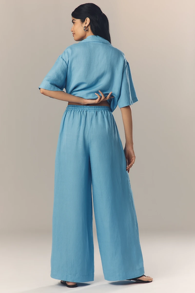 Significant Other Tammy Linen Blend Wide-Leg Pants