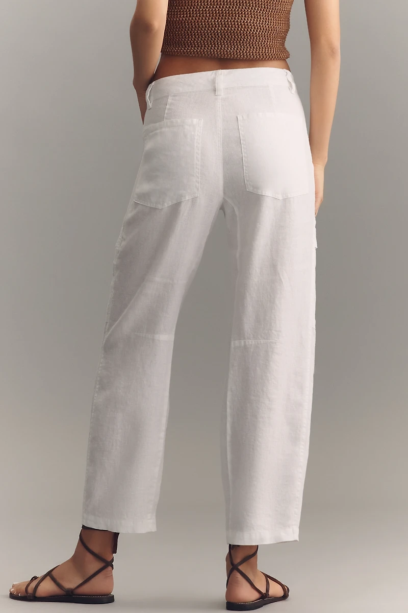 Sanctuary Linen Boyfriend Utility Pants
