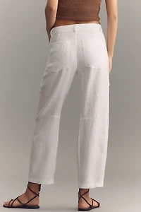 Sanctuary Linen Boyfriend Utility Pants